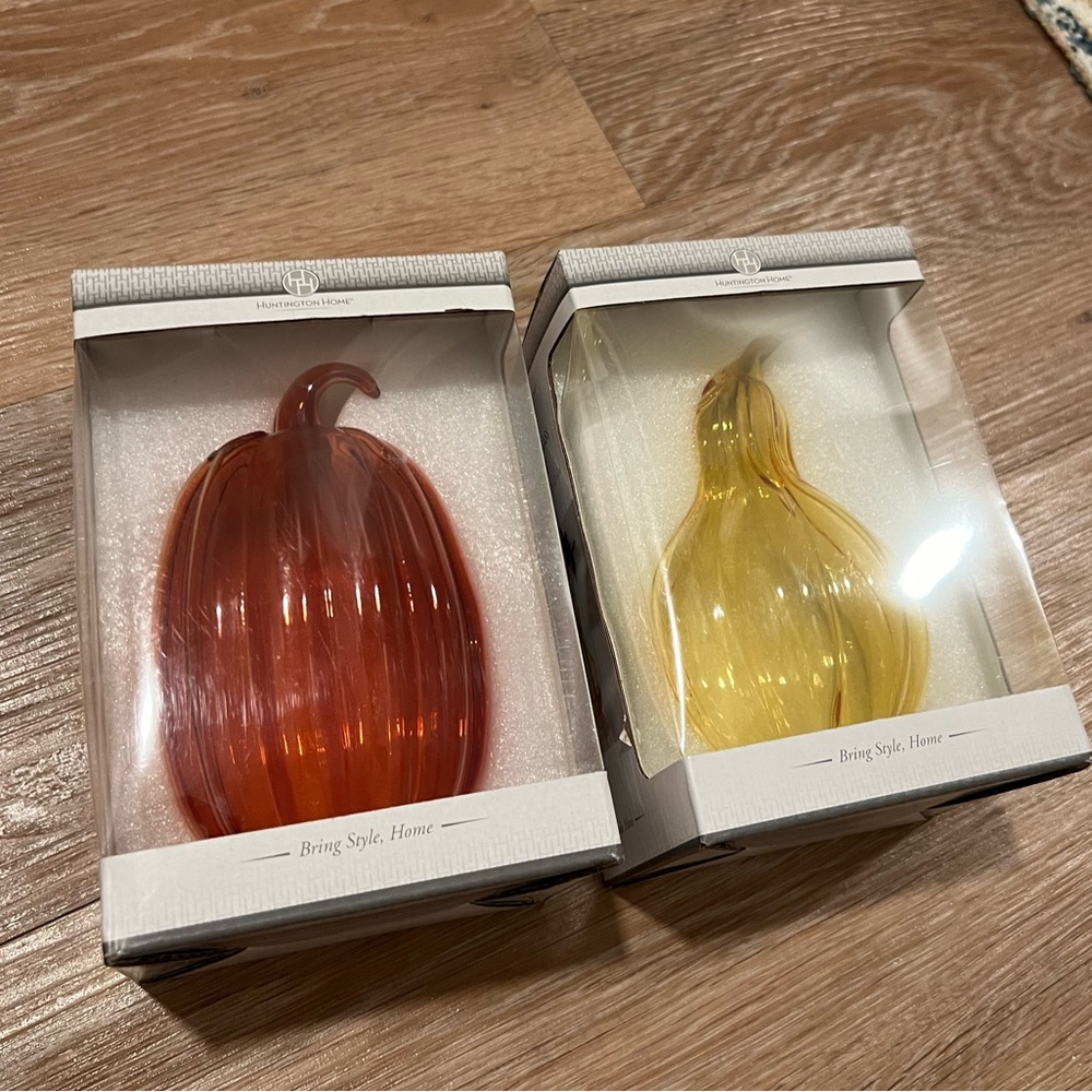 Novelty Glass Fall Pumpkin Squash Bud Flower Glass Vase Home Decor
